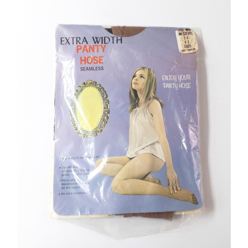 1970s Pantyhose Taupe 3x -4x